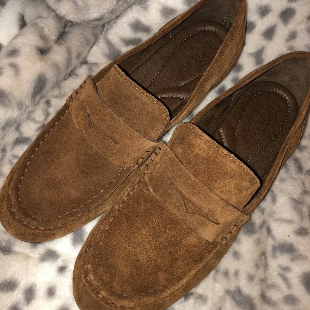 Born Brown Suede Ladies Loafers Size 9 - Picture 2 of 5